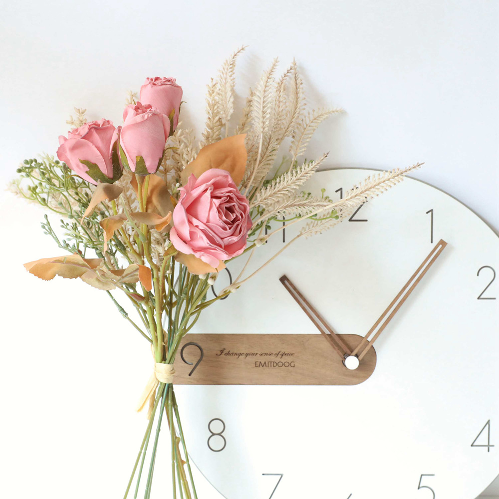 Dried Flower Bunch - 40cm Pink Artificial Flower For Decoration