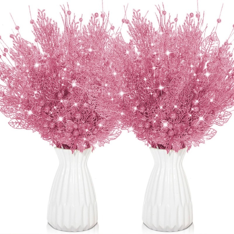 12Pcs Pink Christmas Tree Deco - đánh giá và giá Florist Supply Bulk