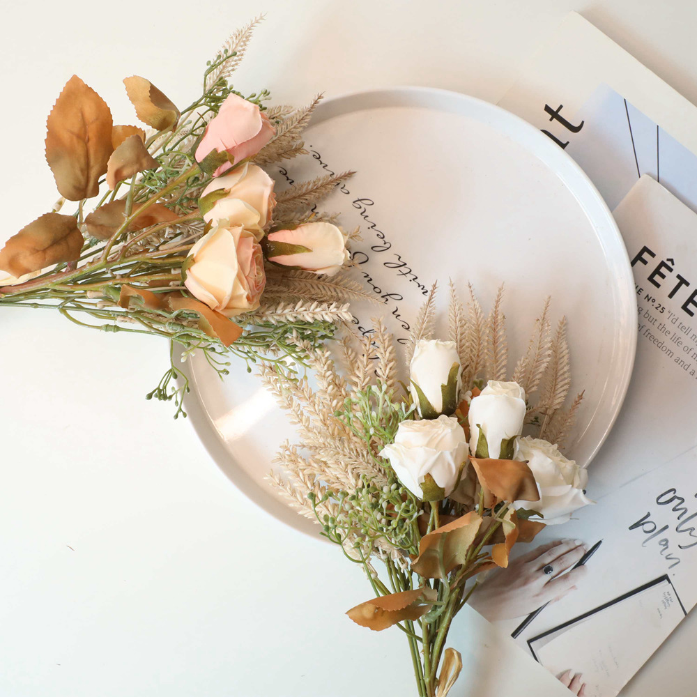 40cm Pink Artificial Flower Fo - đánh giá và giá Dried Flower Bunch